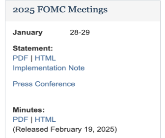 Picture showing 2025FOMCMeetings